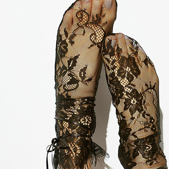 Sexy Tulle Ankle Lace Socks Black - Picture 4 of 4